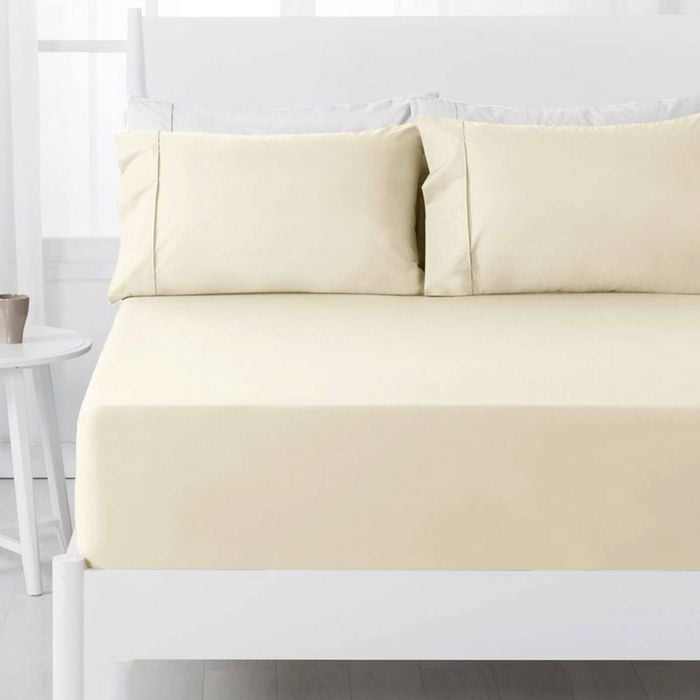Hotel Living 250TC Polyester Cotton Fitted Sheet Set Double Butter