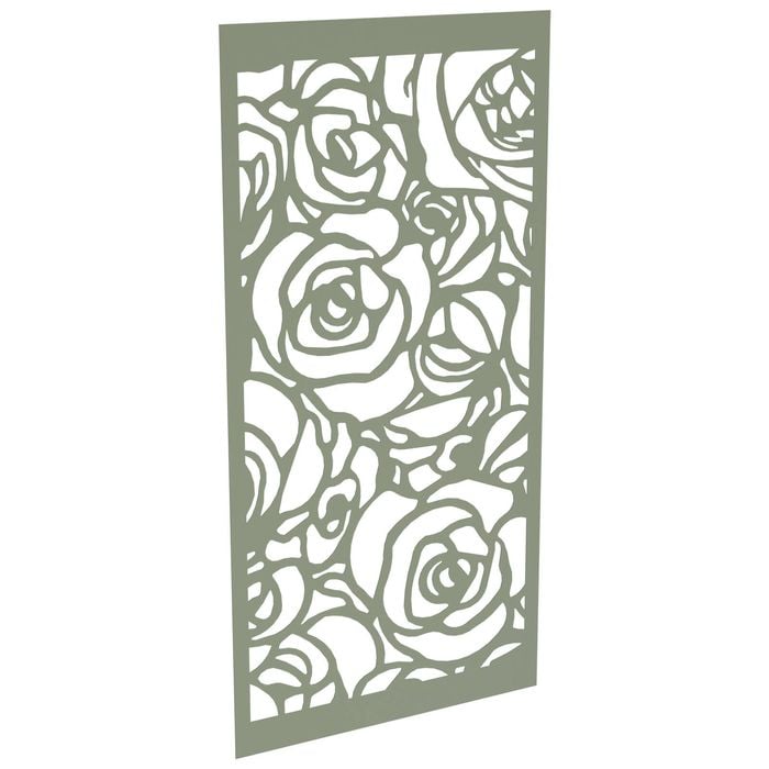 ProtectorAl 300 - 1200 x 1201 - 2400mm Pale Eucalypt Roses Unframed Solid Aluminium Decorative Panel 