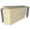Build-a-Shed 1.5 x 4.5 x 2m Single Hinged Side Door Skillion Shed - Cream