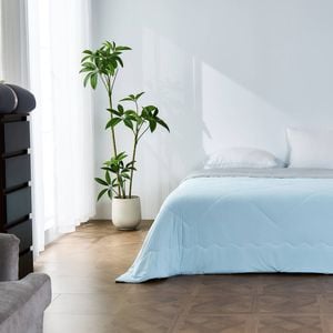 LINENOVA Cooling Comforter King Size, Arc-Chill Q-Max>0.5 Dual-Sided Cool Blanket - Ice Blue