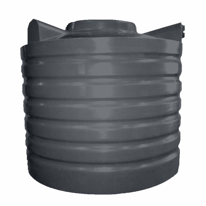 Clark Tanks 1000L Round Poly Water Tank - Armour Grey