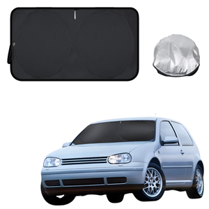 Front Windscreen Sun Shade for VolksWagen Golf 1998 - 2004 Hatch/Wagon (MK4) - Standard 150 x 85 cm - Black