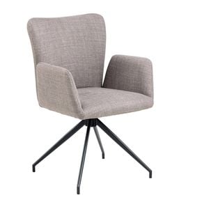 Modern Furniture Laura Swivel 62x86cm Dining Chair - Grey & Black