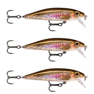 3x Rapala 7cm X Rap Countdown Sinking Minnow Fishing Lures - Live Rainbow Trout
