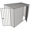 Build-A-Shed 1.2 x 3.0 x 2.0m Tunnel Shed Tunnel Hinged Door with 1 Hinged Side Door - Zinc