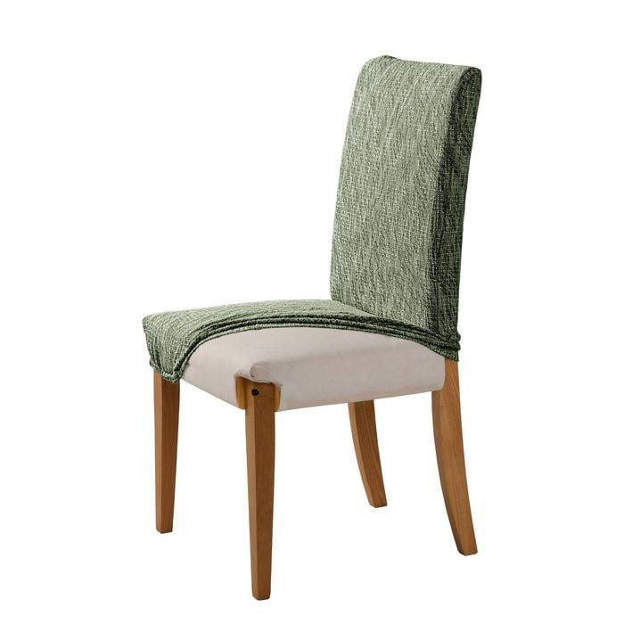 Sherwood Faux Linen Stretch Fit Chair Cover Eden Green