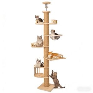 Advwin Cat Tree Floor to Ceiling Scratching Post 230-275cm
