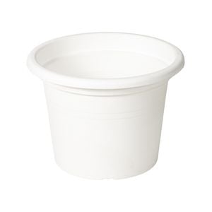 Respect 40cm White Cylinda Planter