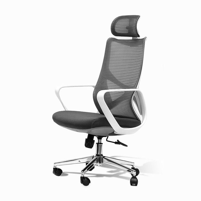 Miuz Cosmo Ergonomic Office Chair With Headrest Adjustable Breathable Mesh Grey