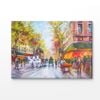 City & Horse Cart Oil Painting Print 100% Australian Made 120x90cm (Stretched Canvas)