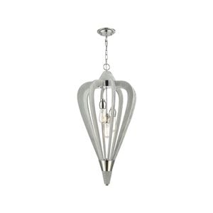 CLA Lighting SENORITA Winter Moss Wood Pendant Light - 3-Lit