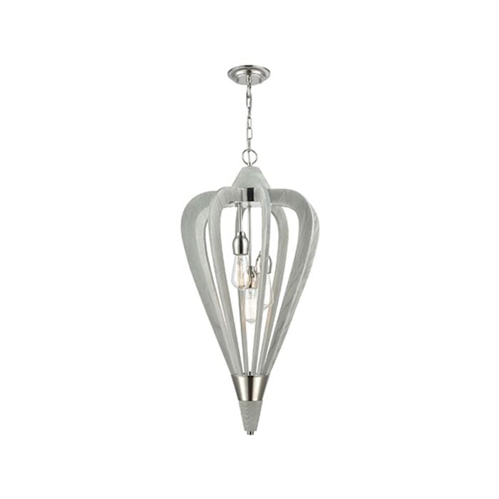 CLA Lighting SENORITA Winter Moss Wood Pendant Light - 3-Lit