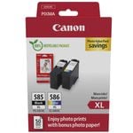 Canon PG585XL+ CL586XL Ink Cartridge Value Pack + 50 Sheets Photo Paper