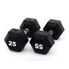 Smai The Yard - Rubber Hex Dumbbell 25kg (pair) -