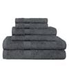 LINENOVA 6x Cotton Bath Towels Set Hand Towels Face Towels 550GSM - Charcoal