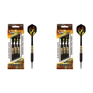 24pc Formula Sports 20g Frontier Black Brass Barrel Dart Tempered Steel Point