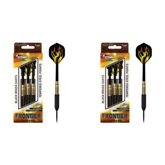 24pc Formula Sports 20g Frontier Black Brass Barrel Dart Tempered Steel Point