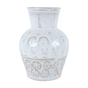 Maine & Crawford 22x16cm Boas Floral Olpe Stone Vase Home/garden Decor White