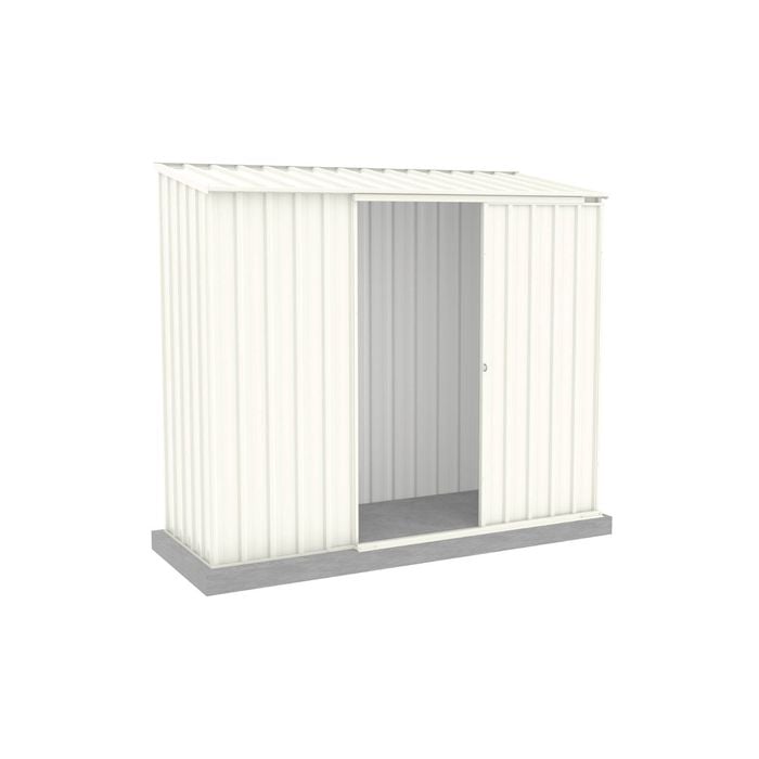 Absco Sheds 2.26 x 0.78 x 1.95m Surfmist Ezislider Single Sliding Door Garden Shed