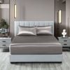 Royal Comfort Satin Sheet Set 3 Piece Charcoal King