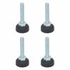 Richmond 50mm x M8 Fixed Nylon Knob Levelling Foot - 4 Pack