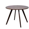 Hexa Round Dining Table Walnut - 100 cm