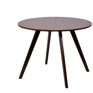 Hexa Round Dining Table Walnut - 100 cm