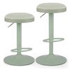 Costway 2x Bar Stool Counter Chair Height Adjust Swivel Non-slip-Green