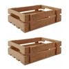 Athena Brooklyn Jersey Crate 30 X 20 X 9cm Acacia Wood | Set Of 2
