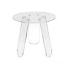 P&p Transparent Acrylic End Table Modern Clear Side Table With Protective Cover