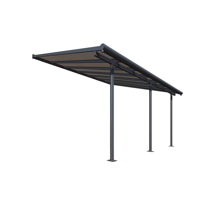 Canopia 3000 x 4250 x 3000mm Grey Sierra Twinwall Roof DIY Patio Kit