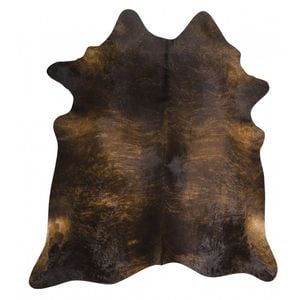 Premium Brazilian Cow Hide Dark Brown 200x150 Cm Appox - Medium Indoor Floor Rug