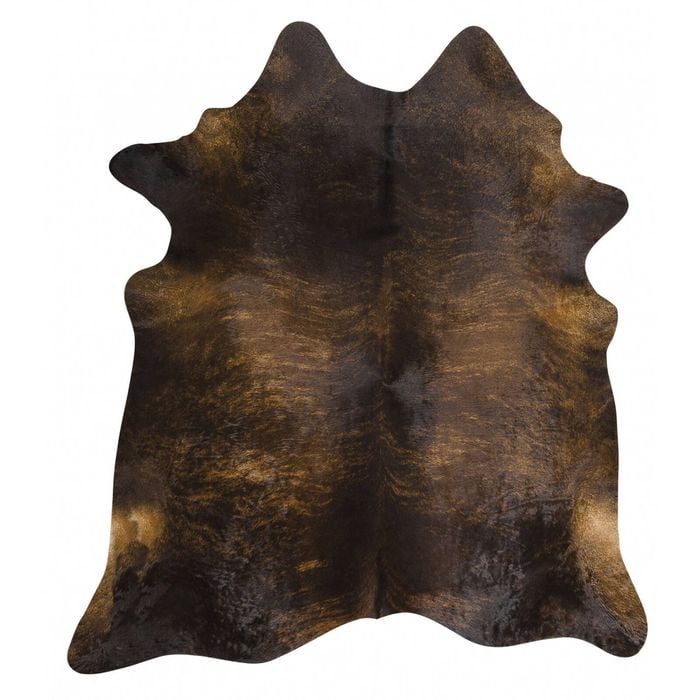 Premium Brazilian Cow Hide Dark Brown 200x150 Cm Appox - Medium Indoor Floor Rug