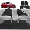 6D Diamond Car Floor Mats for Suzuki Swift 2011-2017-Full Set-Black-Outback GT