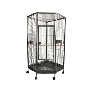Yes4pets 162cm Large Corner Bird Cage Pet Parrot Aviary Perch Castor Wheel