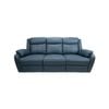 Bella 3 Seater Electric Recliner Genuine Leather Upholstered Lounge - Blue