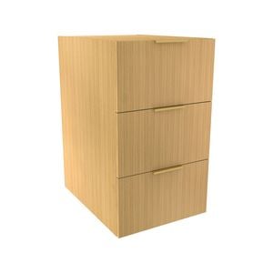 Lugna 768 x 450 x 580mm Sand 3 Drawer Storage Cabinet