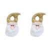 2PK LVD Hanging Santa Christmas Door Hanger Festive Decoration 43cm Gold