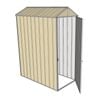 Build-a-Shed 0.8 x 1.5 x 2.1m Gable Single Hinged Door Shed - Cream