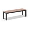 Balmoral 1.5m Outdoor Teak Timber And Aluminium Bench Seat Charcoal