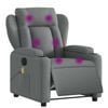 vidaXL Electric Massage Recliner Chair Armchair Single Sofa Dark Grey Fabric