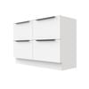 Stein 1200 x 450 x 810mm White Select Floor Standing Black Integrated Handle Vanity  - Cabinet Only