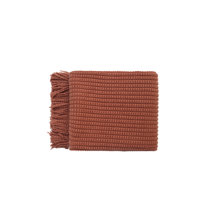 Elegant Collections Levi Throw Rug Blanket Orange