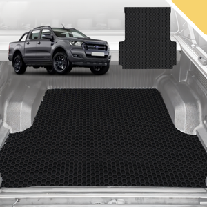 Outback GT 6D Pro Ute Tub Mat for Ford Ranger (PX2 Dual Cab Ute) 2015-2018 (with Spray on Liner or no Liner) - Black