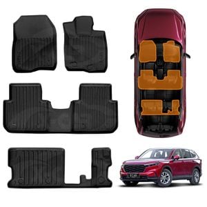 3D Floor Mats for Honda CRV CR-V RS Series 7-Seater 2023-Onwards TPE Car Mats Carpet Liner Set
