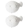 E Style Blow Fish Home Decorative Sculpture - 18 x 12 x 10cm 2 Pack
