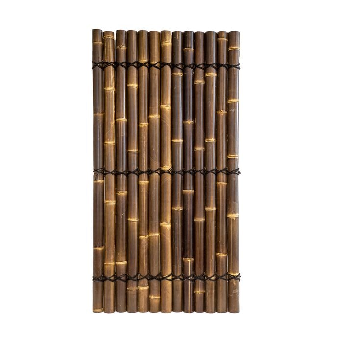 Lattice Makers 1800 x 900mm Black Bamboo Half Raft Screen Panel - Black