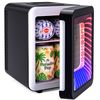 YOPOWER 4L Mini Fridge for Skincare & Perfume with Mirror Door & LED Lighting