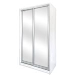 Bedford 1150mm White 2 Door Sliding Robe Bundle with White Glass Doors