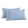 Dreamaker 250TC Cotton & Recycled Polyester Blend Standard Pillowcase Twin Pack Pale Blue